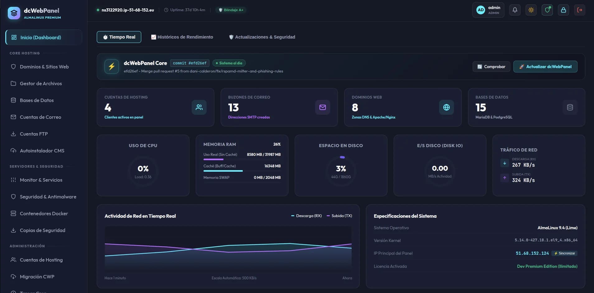 dcWebPanel: Por qué me creé mi propio panel de control de servidor y cómo funciona 🚀